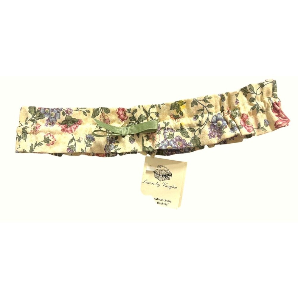 Vintage Floral Basket Liner by Linens by Vaughn used in Longaberger Baskets